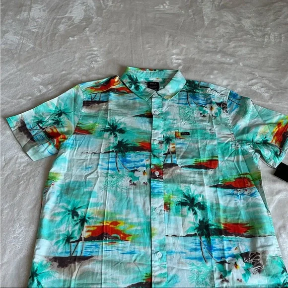 RVCA paradiso tropical print button down - Picture 1 of 10